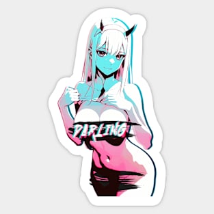 Darling #1 Miami Beach Zero Two Aesthetic Edit Sticker